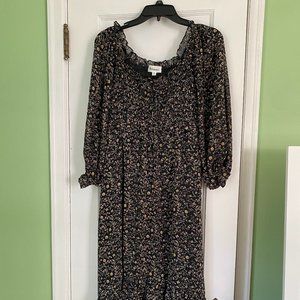 Floral Fall Maternity Dress - Size Small
